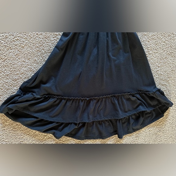 The Children’s Place Girls Fit & Flare Black Summer Ruffle Flounce Hi-Low Dress - Picture 4 of 16